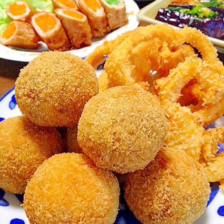 ライスコロッケです☆衣さっくり!熱々をはふはふ♪♪